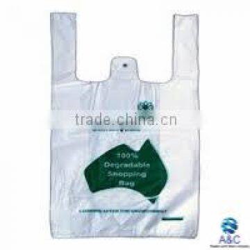 Bio-degradeable T-Shirt Plastic Bags 100% Compostable Made By Cornstarch