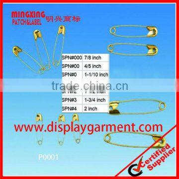 gold safety pin for hang tag