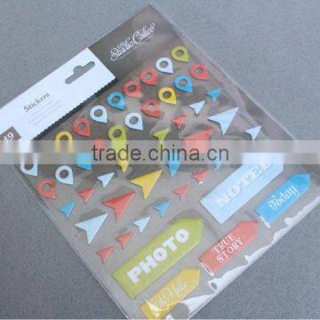 2015 hot sale DIY product die cut chipboard alphabet letter sticker