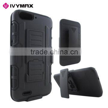 Holster Belt Clip IRobot Phone Case with a 180-Degree Swivel Belt Clip For Zte V6 All Black