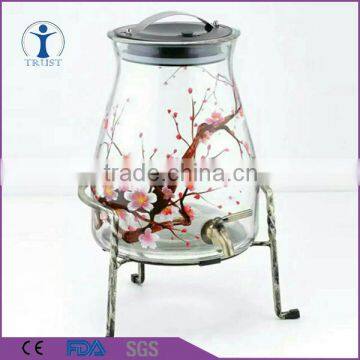 Cheap Price Big Size Drinking Glass Container With Tap photo-5