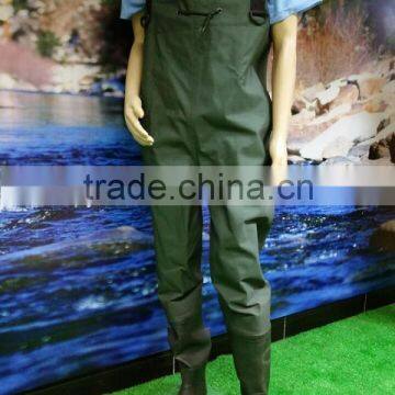 waterproof fly fishing nylon pvc chest wader