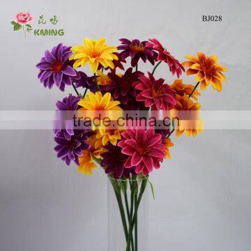 cheap silk fabric dahlia flower 5 heads