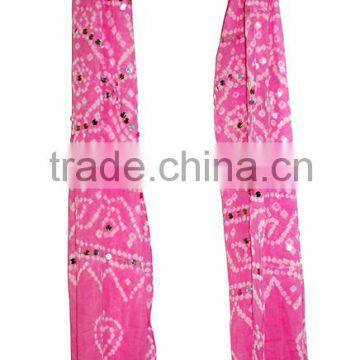 Scarves Stoles & Dupatta For womens In Cotton Tie & Dye Fabrics with Bandhage Bandhej