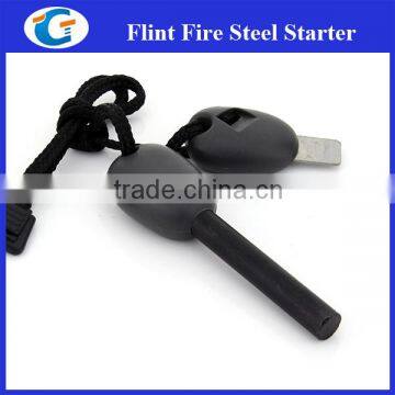 Survival Kits Military Fire Starter Buckle Magnesium Rod with Whistle