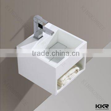 solid surface acrylic wall mounted small hand wash basins