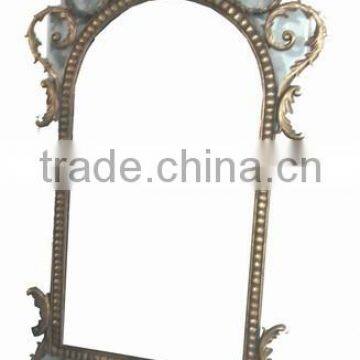 Metal Wall Mirror Exquisite Sculpture Frame