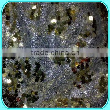 DOUBLE COLOR SEQUIN MESH FABRIC FOR DRESS