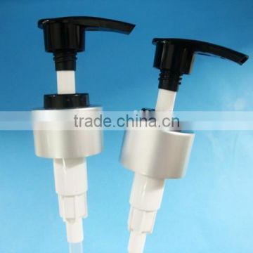 aluminum lotion pump, plastic lotion pump with aluminum collar