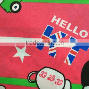 Colorful Hello Kitty Pattern Microfiber Peach Skin Fabric for Bedding photo-5