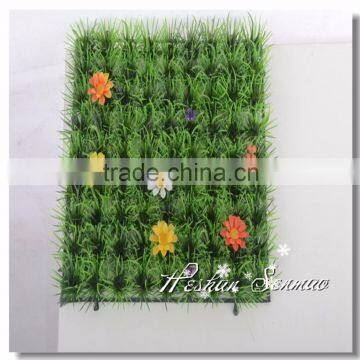 Best price high quality artificial grass mat grass carpet with flower for sale