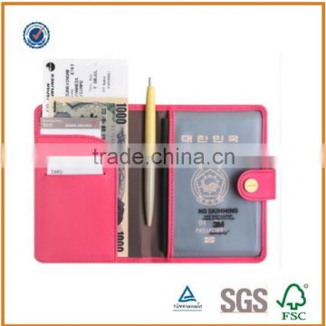 2014 Promotion Custom Passport Holder With Pocket, Pu Passport Holder