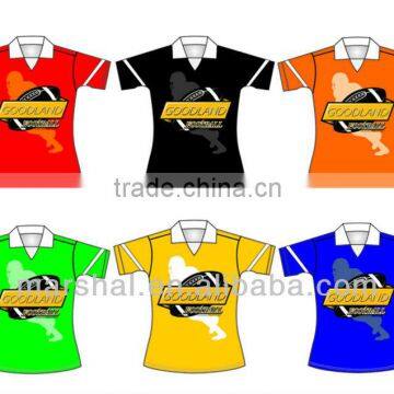 Top quality 100% grade original sublimation custom rugby shirt