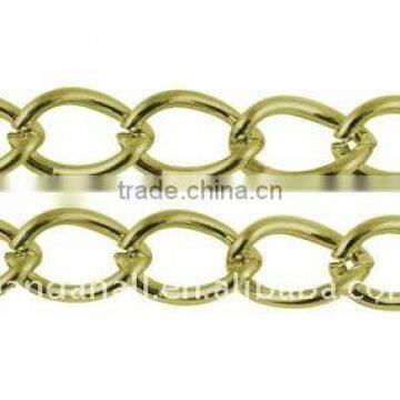 Iron Side Twist Chain, Lead Free & Nickel Free, Antique Bronze, Chains: about 7x5x0.9mm(CH-DK0.9-AB-FF)