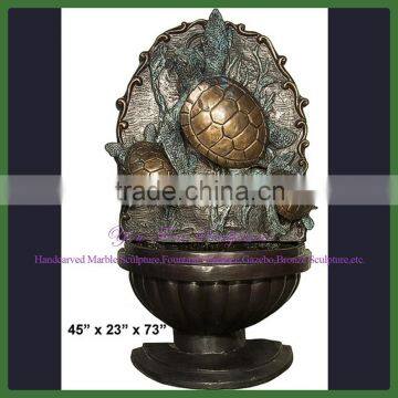 Garden Tortoise Bronze Water Fountain