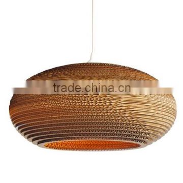 Modern Disc Salvaged Cardboard Pendant Lamp