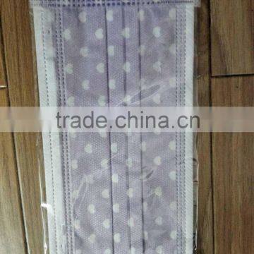 carton printed medical mask for adult