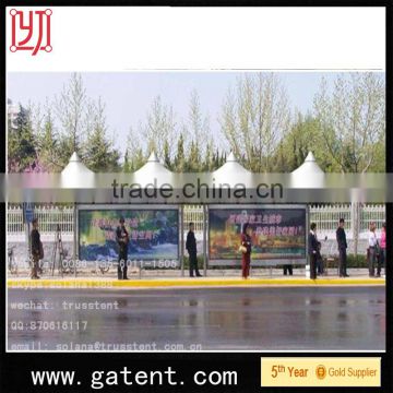 China factory PVDF Cover Q235 Steel wedding tent Guarantee year 10years permanent structure