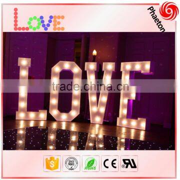 Romantic decorative wedding love letter light