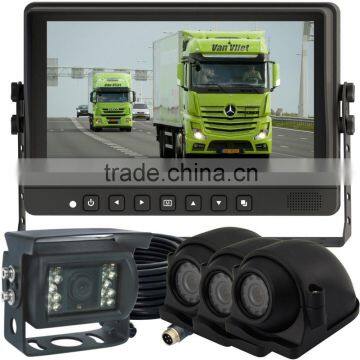 9" 4-Split LCD Rear View Reverse Camera Video System For School Bus, Trucks Farm