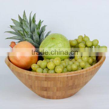 bamboo large fancy fruit eco-friendly bowl