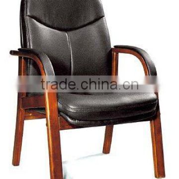 High quality wood and leather conference chair with soft backrest(FOHF-59#)