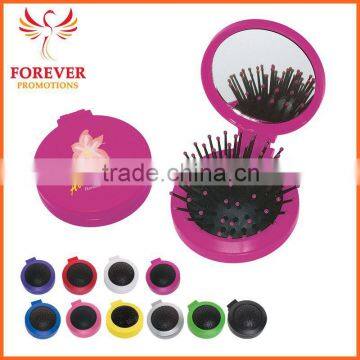 Hot Selling Wholesale Promos Custom Logo Mirror And Hair Brush Hotel Travel Kit