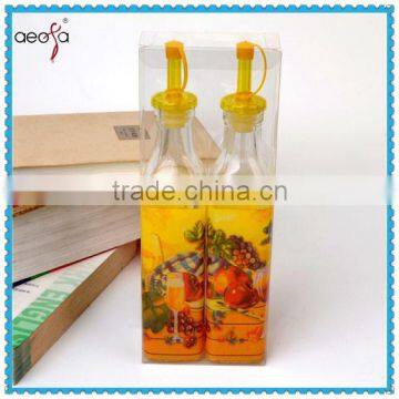 Glass Bottle Of Oil Set Of 2 Olive Oil Dispenser