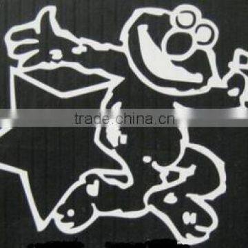 Elmo White 4" x 4" Decal