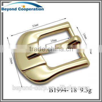 small 18mm real gold plated fashion pin buckle for lady dress