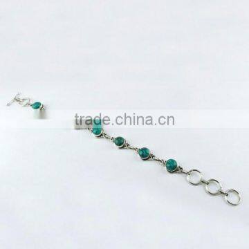 Secret !! Turquoise 925 Sterling Silver Bracelet, Silver Jewellery Exporter, 925 Sterling Silver Jewellery