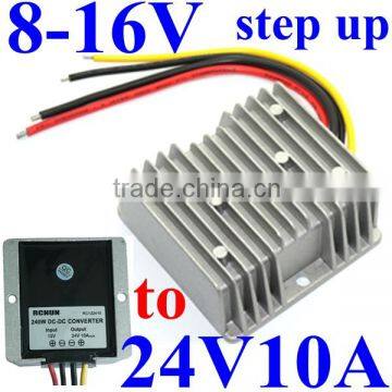 dc voltage regulator 8-16V 9V 12V 13.8V 11V step up to 24V 10A 240W boost power converter power supply module waterproof for led