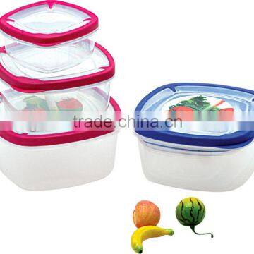 3pcs square stackable food container set