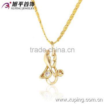 xuping latest design jewelry love pendant 14k gold color pendant