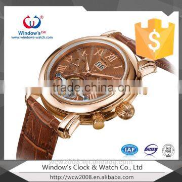 high quality business man watch skeleton automatic mechanical watch