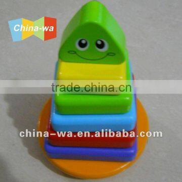 wood stacking blocks and tumbler/roly-poly toy for children