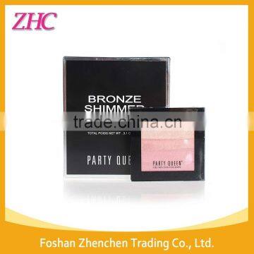 Party Queen fashion color highlighter bronzer blusher eyeshadow have mirror and brush free