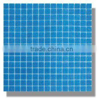 20x20mm blue color swimming pool glass tile mosaic