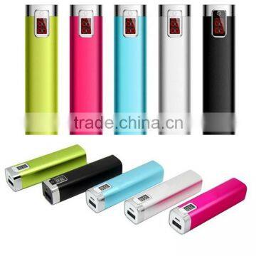 2016 Promotional Gift Led Battery Indicator Powerbank External Battery Charger 2600mah Power Bank