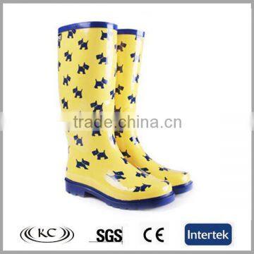 new cheap yellow dog pattern high fashion rain boots