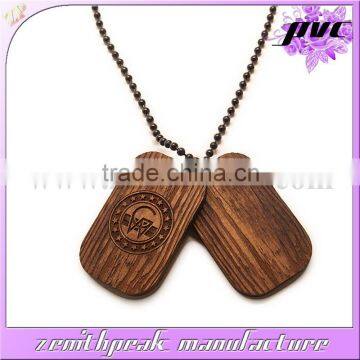 2016 Newest products engraved logo wood dog tag with chian                        
                                                Quality Choice