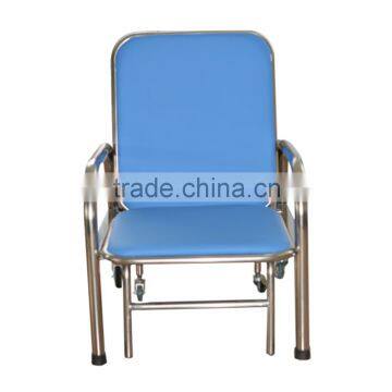 Steel Fold Out Medical Care Bed Chair With Wheels photo-4