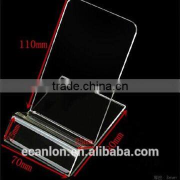 transparent Plexiglass mobile phone display