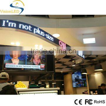 sexy video display indoor P7.62 flexible LED sign board with WIFI USB communication