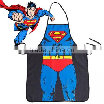 Super Man Apron Novelty Personality Design Captain America Cartoon Couples' Kitchen Apron Waist Cloth