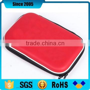 2016 dongguan red pu eva first aid hard case kit with mesh pocket