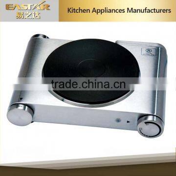 Stainless steel housing single burner hot plate