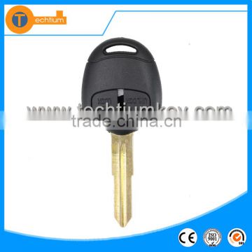 2 button car remote key blank fob shell with logo with right blade for Mitsubishi pajero