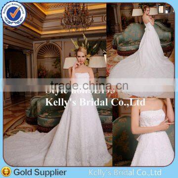 New Fashion Simple Casual Short Sleeve Bridal Wedding Dress photo-4
