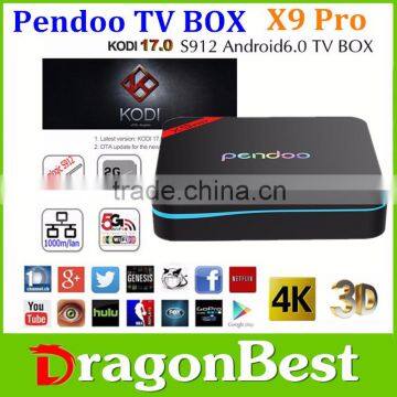 android ott amlogic firmware android box Pendoo X9 Pro S912 2g 16g smart android KODI 17.0 tv box